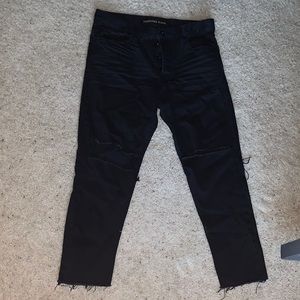 Express Black Denim (custom rips/tailor) 32/32